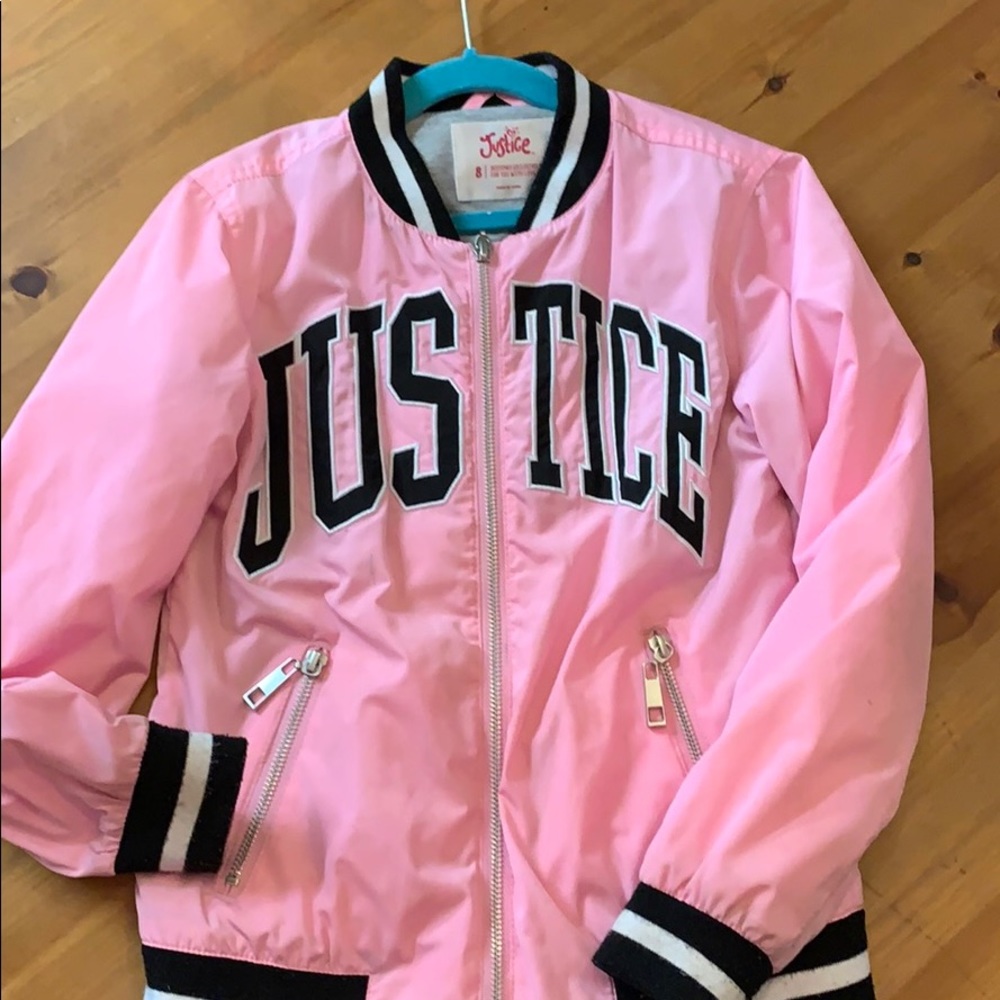 Justice Windbreaker jacket. Size 8.
